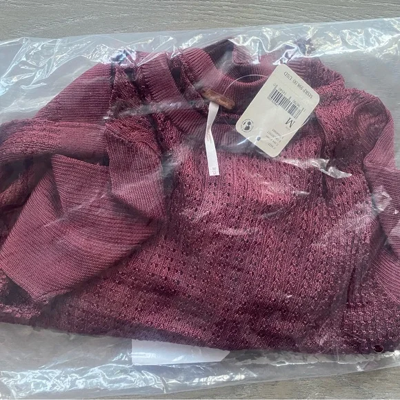 Free People H20 Crew Pullover in color raw garnet - Picture 5 of 6